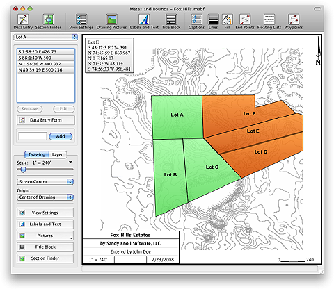 Deed Plot Software Screenshot